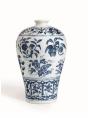 An Outstanding Blue and White Vase with Fruit Sprays